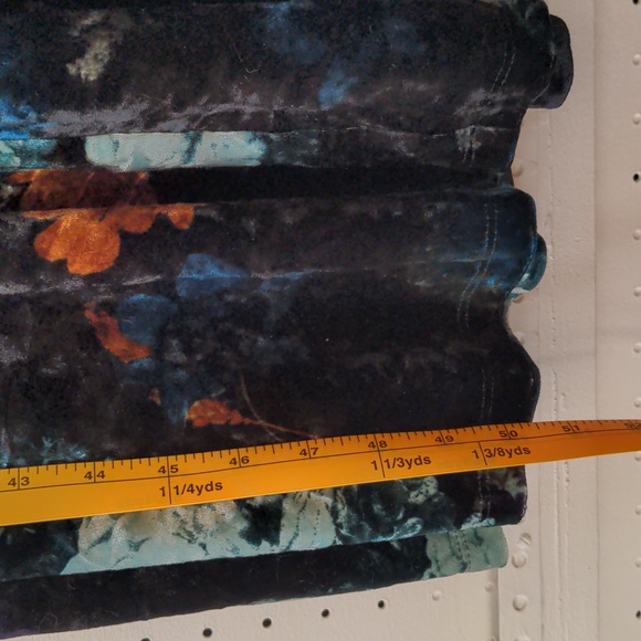 Ryegrass Velour Black Floral Long-Sleeved Midi Dress Size Small - Picture 7 of 14